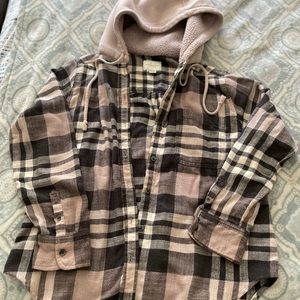 American Eagle Hoodie Flannel